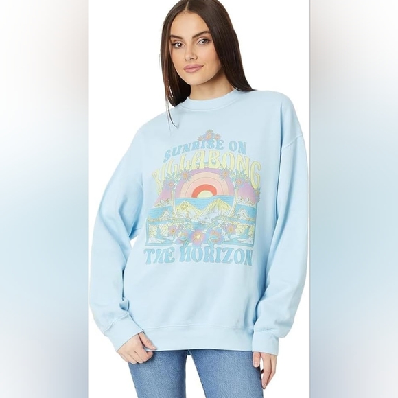 NWT Billabong Ride In Oversized Crewneck Sweatshirt M - Picture 7 of 10